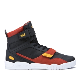 Mens Supra High Top Shoes BREAKER Black/Bossa Nova/Golden/white | AU-53287